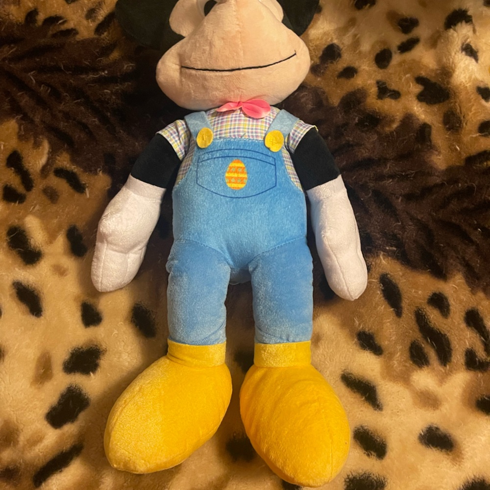 Disney Plush Toy with Yellow Shoes and Blue Overalls